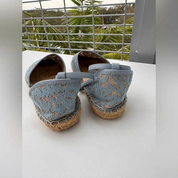 Numero Ventuno Nº 21 Italy Canvas Lace Blue Espadrille Sandals Size 6 - Picture 7 of 9